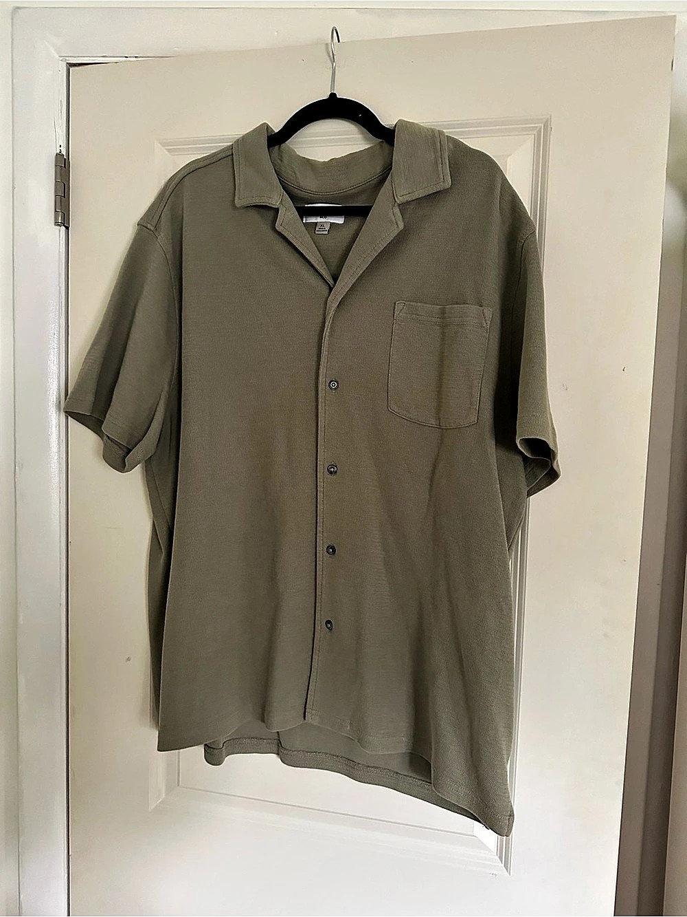 Goodfellow & Co Short-Sleeve Camp Collar Button-Down Shirt XL Green